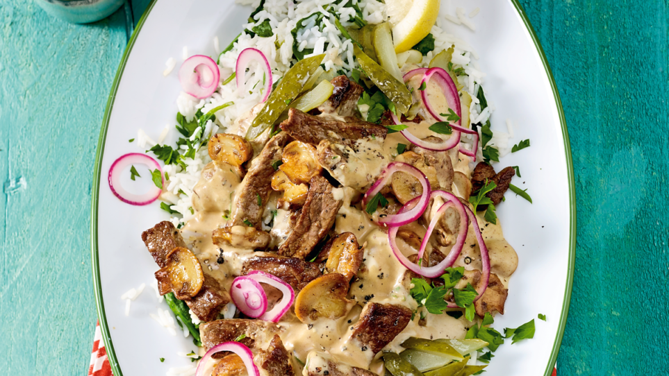 Émincé de bœuf à la crème